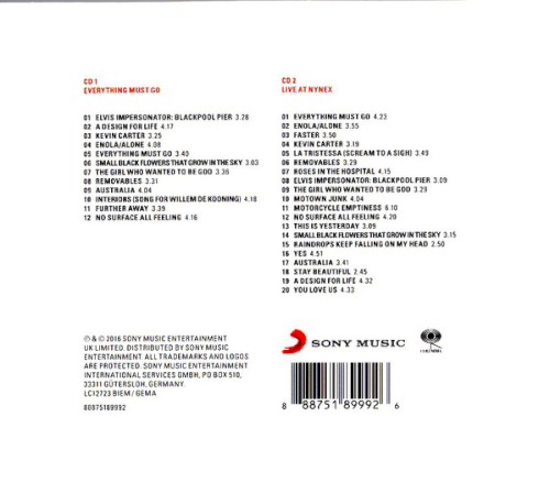 Manic Street Preachers — Everything Must Go CD cover